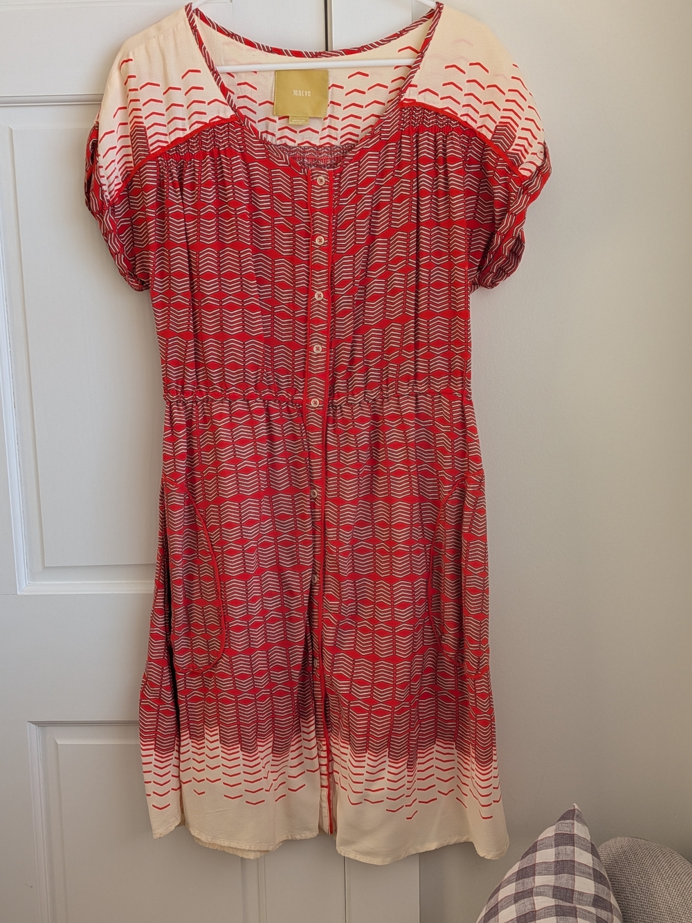 Maeve Anthropologie Button-Front Dress Size Medium